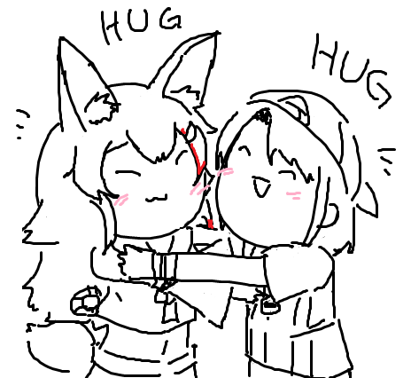 スバルはミオとハグしたい
Subaru want hug with Mio
#プロテインザスバル 
#みおーん絵 