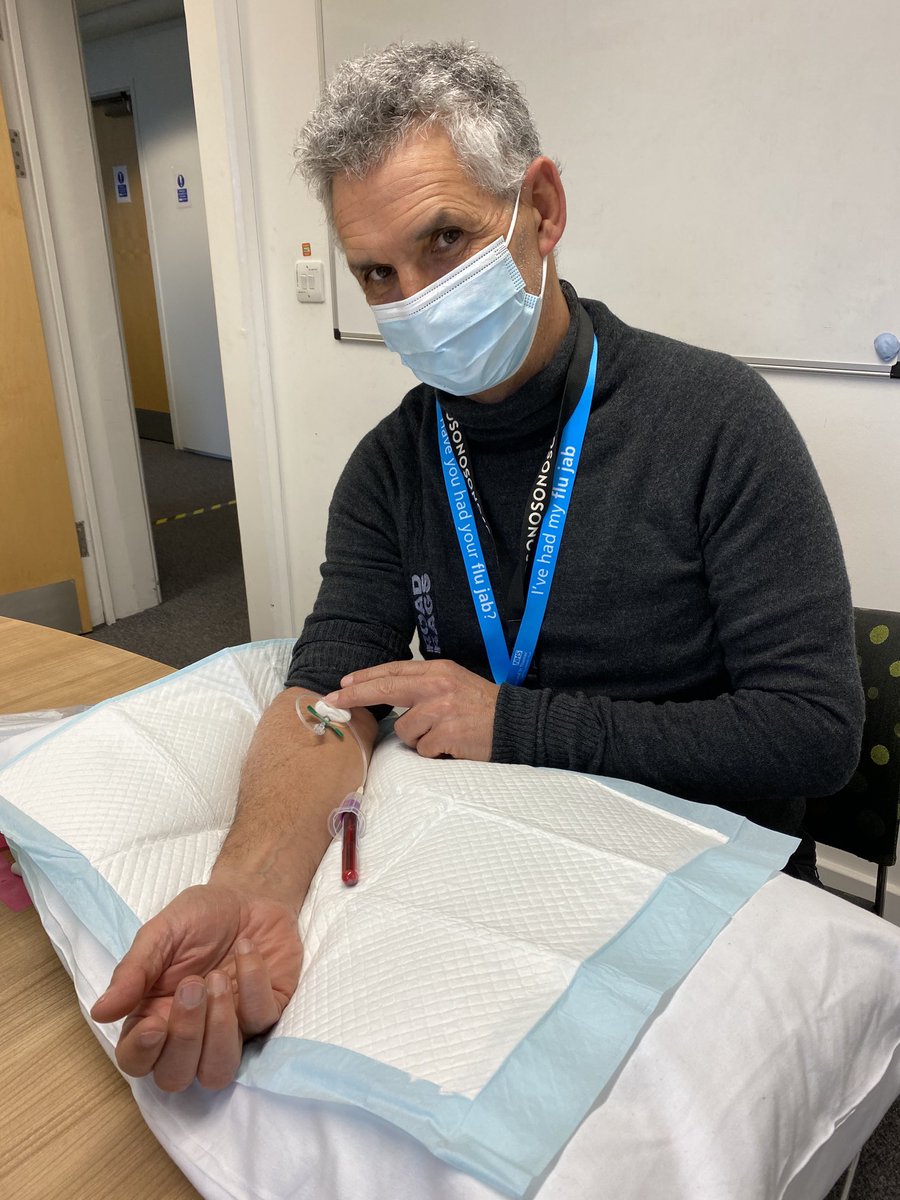 timspector's tweet photo. Being a volunteer today ⁦@kingshealth⁩ to check my antibody levels 3 weeks post pfizer vaccine and 9 months post Covid - thanks to ⁦@TwinsUKres⁩ https://t.co/bccxPUwA5K