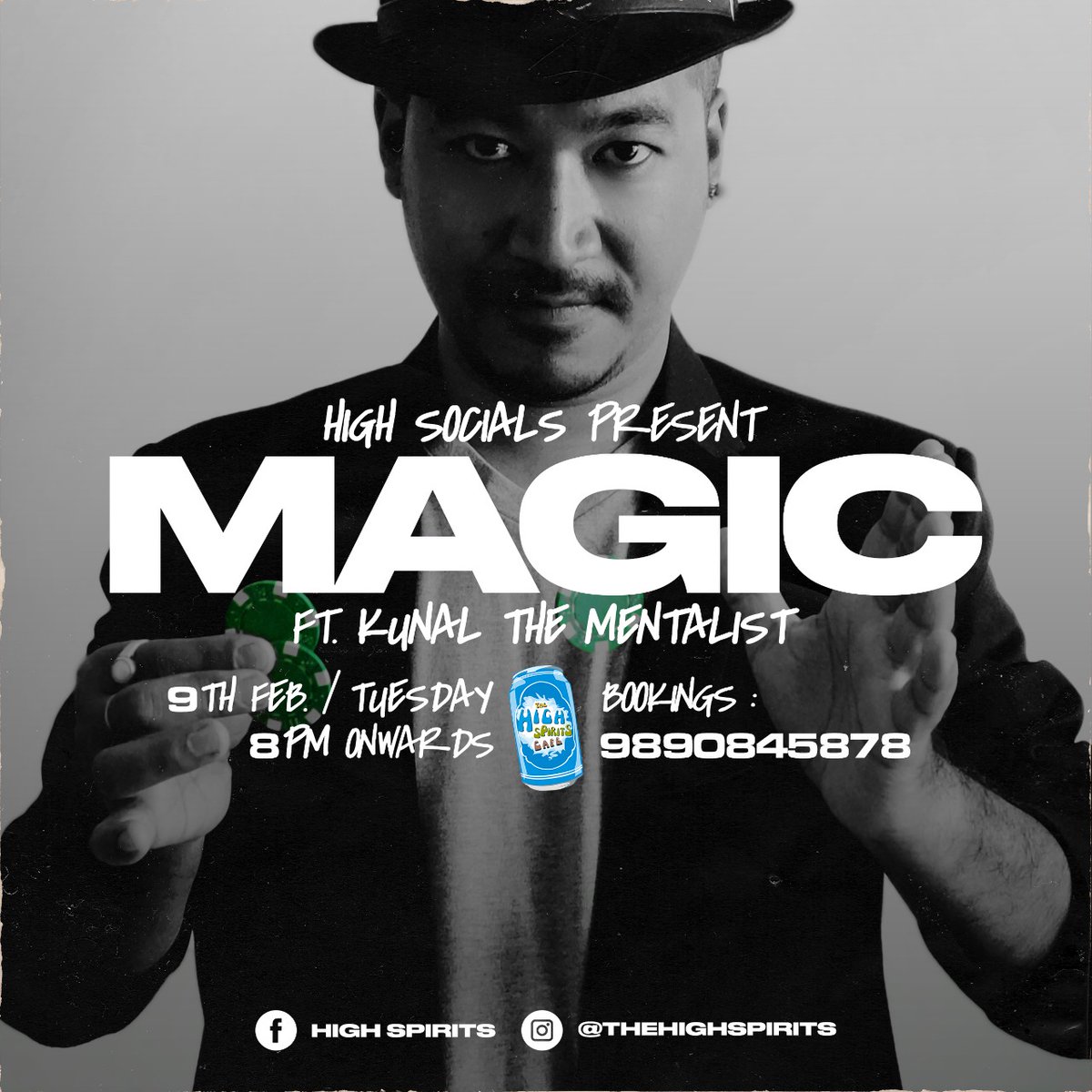 kunalnewarmagic's tweet photo. Join us tomorrow to get your minds blown by some amazing close up magic by the One and Only @kunalnewar at @thehighspirits Pune!!! 🤯
#kunalnewarmagic #magic #magician #mentalist #illusionist #indianmentalist #mentalistinindia #mindreader #magicianindia #indianmentalists https://t.co/SMZE4IhQzp