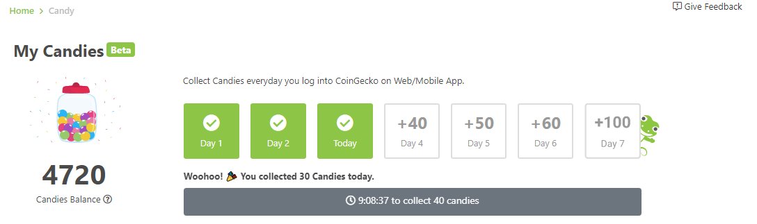 16/ And only on CoinGecko - collect Candiesdaily and redeem them for goodies ranging from swags, giveaways and Check out the list here!:  https://www.coingecko.com/account/rewards?locale=en