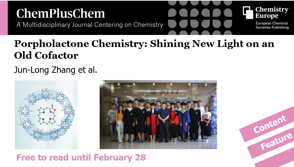 ChemPlusChem's tweet photo. Work by Jun-Long Zhang et al. on porpholactone chemistry was highlighted on the Front Cover of Issue 1/2021 - free to read until February 28. Find out more about the research in Zhang's group in the #CoverProfile https://t.co/5F7sXpMoXX https://t.co/Hxk0Tjo3BX