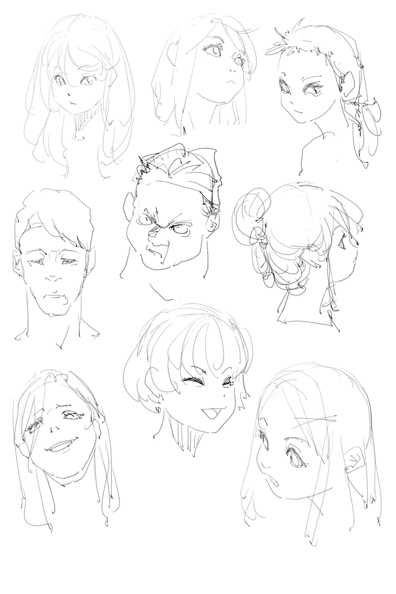 今日の落書き
顔をダラダラと描いてみました 