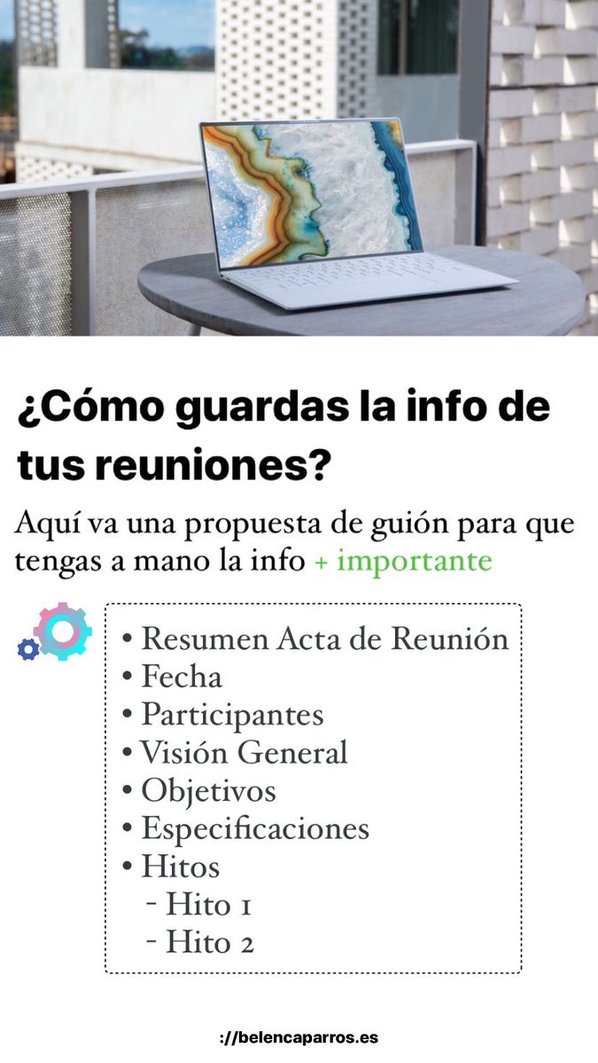 👉🏼 Las #reuniones organizadas y post-documentadas para que no te pase el: 
- “Ya te lo dije en la reunión” 😤

#gestiondeproyectos #projectmanagement