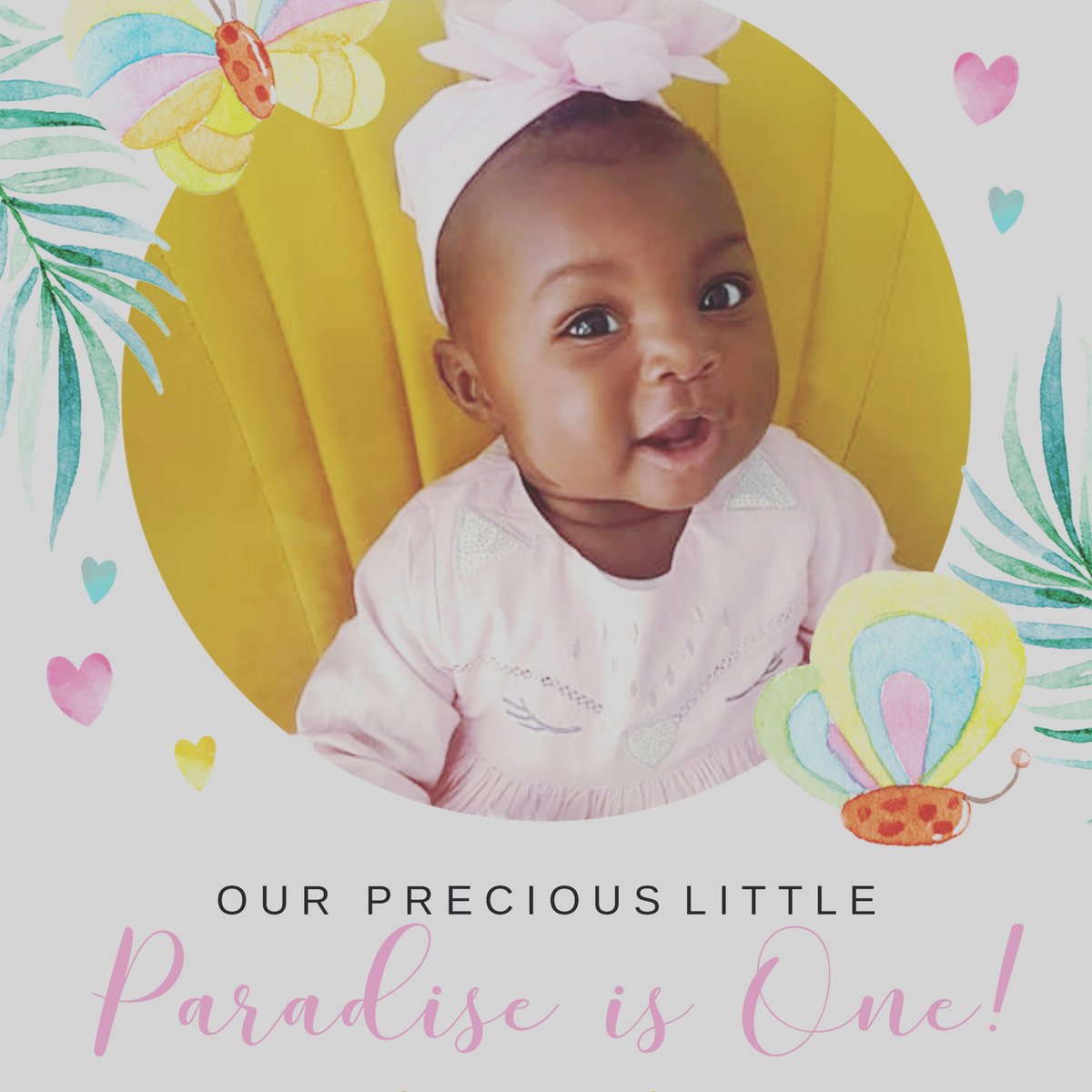 Our baby girl is 1 today! Wishing her lifetime of happiness and adventure. May God guide you always and may your light and love shine on us all.#HappyBirthday #OurParadise