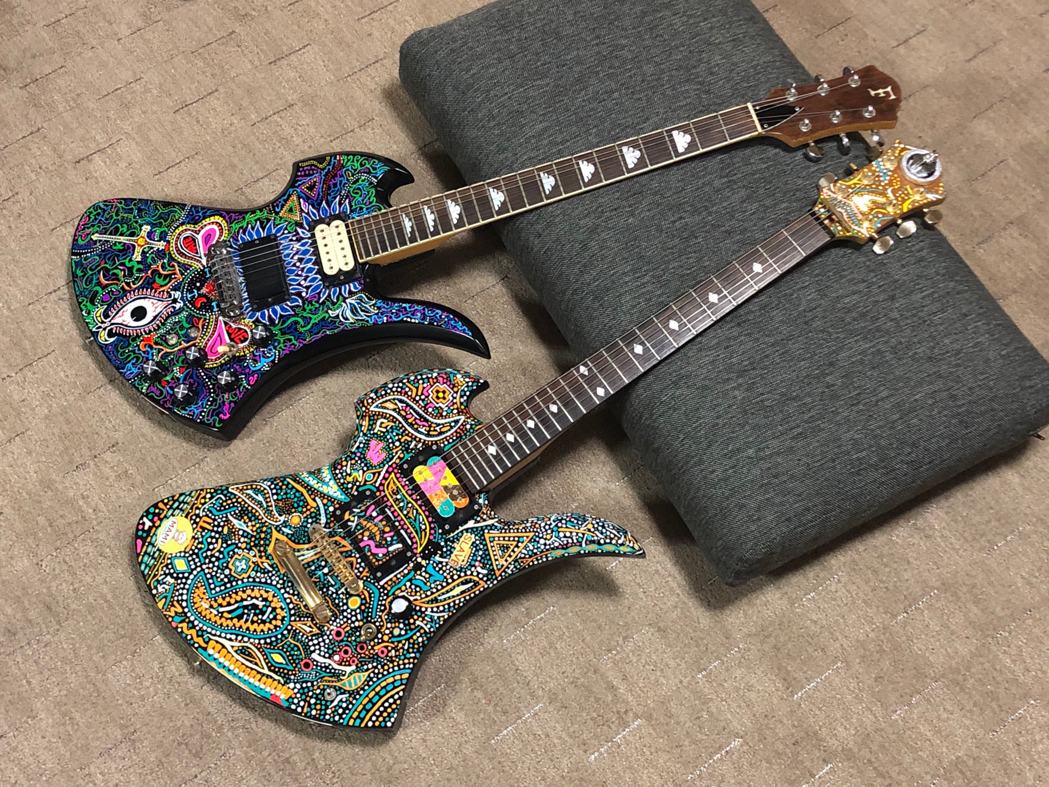hide アメーバペイズリー ギター B.C.Rich 自作 - エレキギター hide アメーバペイズリー ギター B.C.Rich 自作 - エレキギター