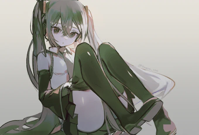 #ニーハイの日 なのでミクさんらくがき滑り込みセーフ 