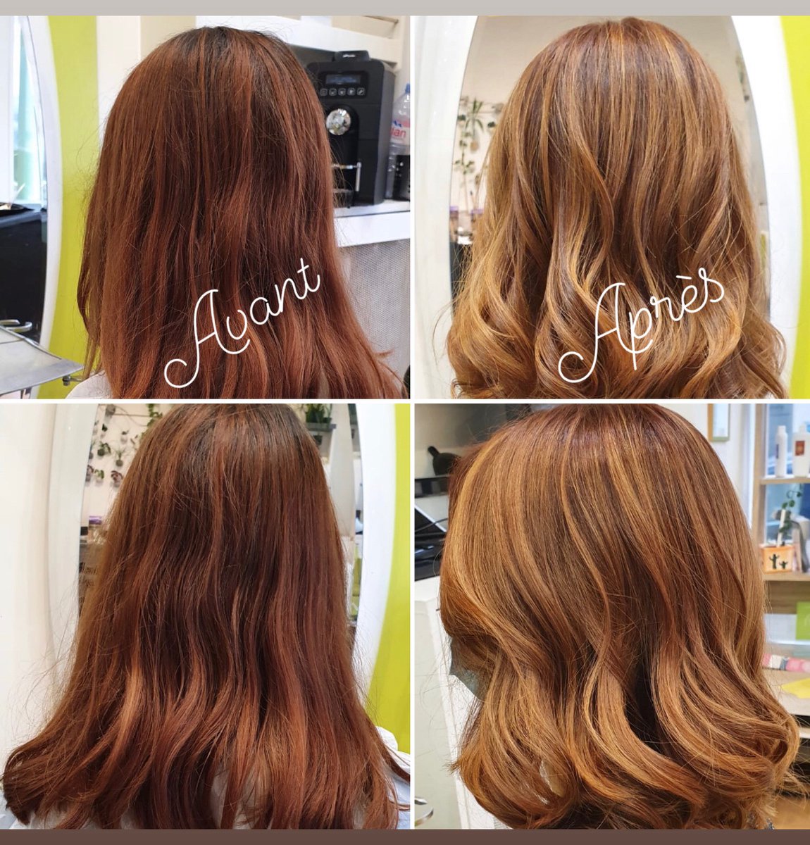 balayage avant apres