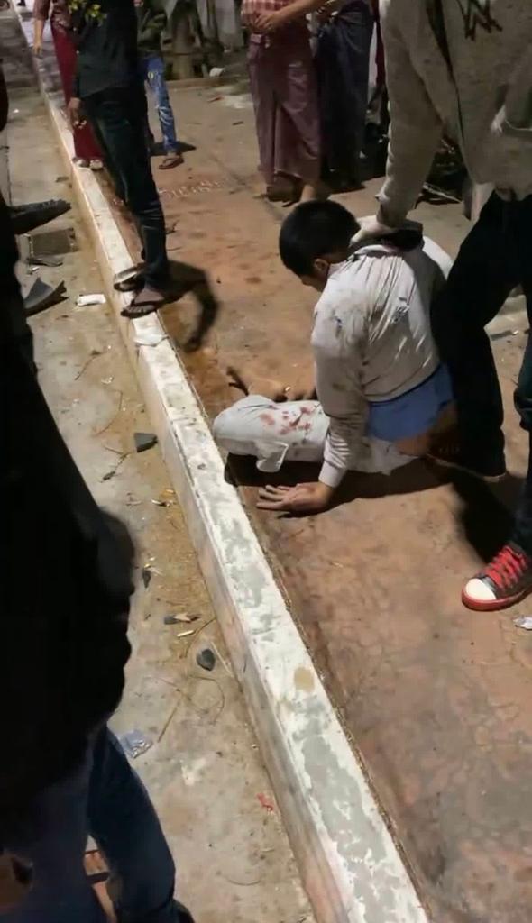 <a href="/freya_cole/">Freya Cole</a> <a href="/aie_tr/">Aie TR San</a> <a href="/BBCWorld/">BBC News (World)</a> This is really happening in Mandalay tonight.The military intentionally sent the  terrorists  to injury the protesters against the unlawful dictatorship...unfortunately 6 protesters died...
#Feb8Coup
#WhatIsHappeningInMyanmar