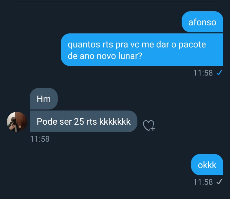 sei q n vou conseguir mas ok 😔✊ agradeço se puder ajudar

<a href="/AV_AfonsoVieira/">穗Afonzoᴼᵖ🌹</a> se eu chegar vai me dar 😠