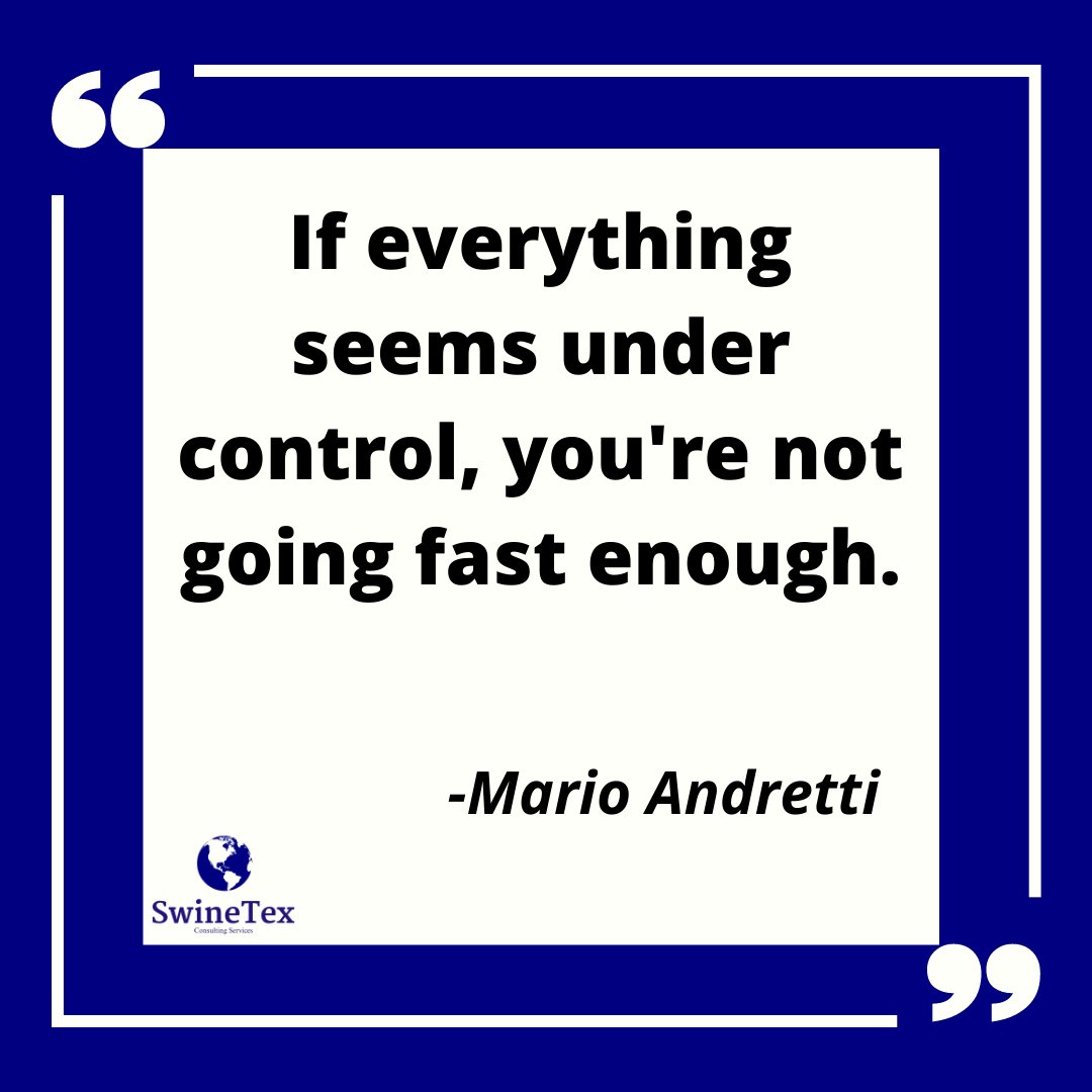 SwineInsights's tweet photo. Our quote this week comes from legendary race car driver Mario Andretti and it challenges us to get out of our comfort zone. https://t.co/Zc9U2SX70j