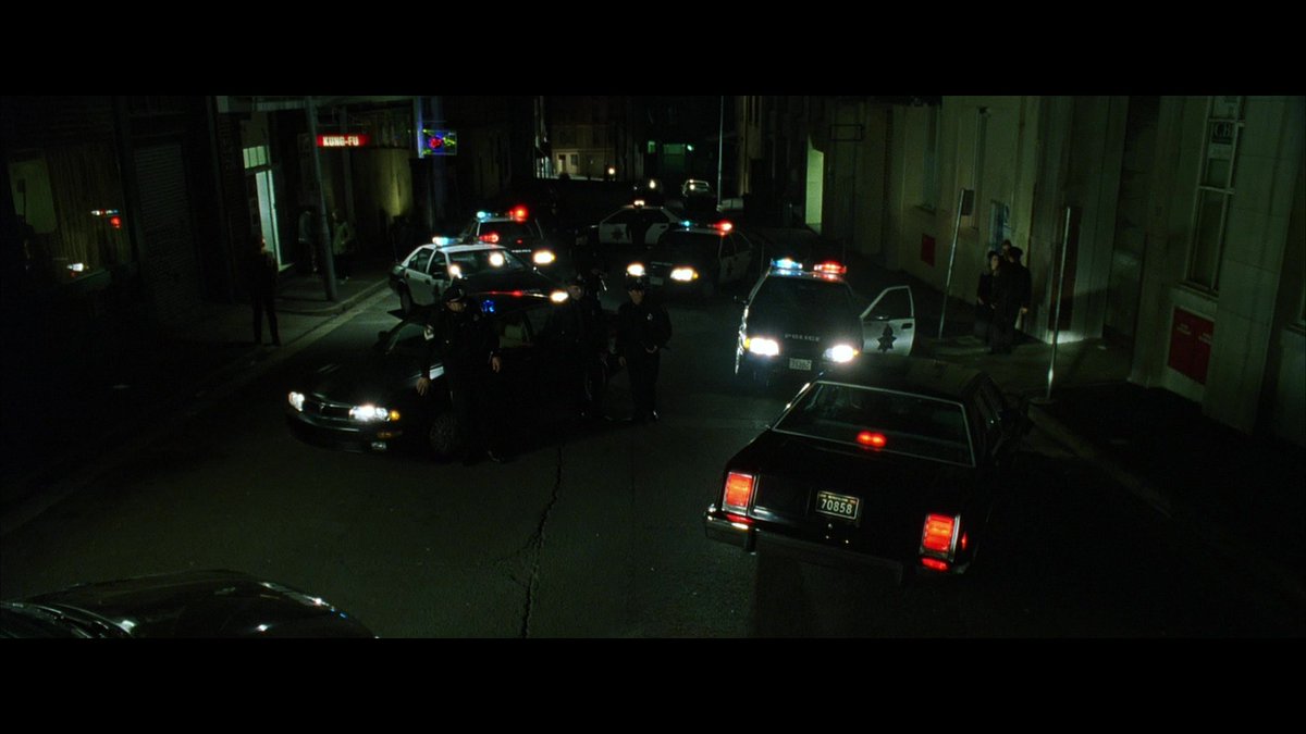 Oh, I forgot to mention this earlier.You ever noticed the Kung-Fu sign below the Heart O' the City hotel in the very beginning?Top left of the screen, red sign, white letters. KUNG-FU.Those Wachowskis....16/