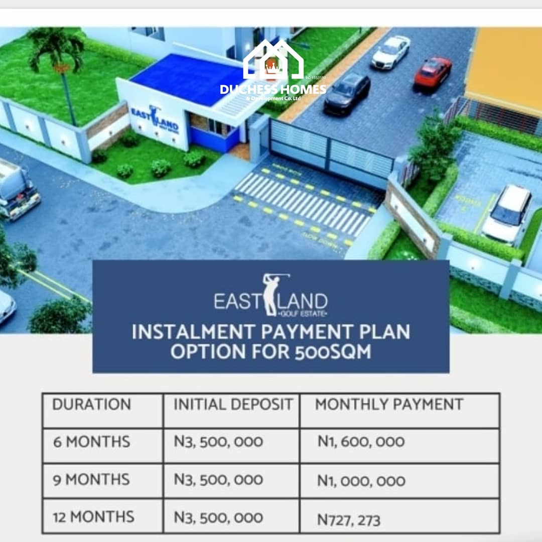 DuchessHomesDCL's tweet photo. FEBRUARY SPECIAL OFFER‼️‼️

EASTLAND GOLF ESTATE ABIJO LEKKI-AJAH LAGOS 

Make an Initial deposit of N2.5MILLION for a 500sqm plot of land and qualify for a weekend getaway at the GEORGE'S HOTEL IKOYI.

500sqm = N10.5million 
TITLE: Governor's Consent 

Call Now! 
#FebruaryPromo https://t.co/SQW2TaLmUP