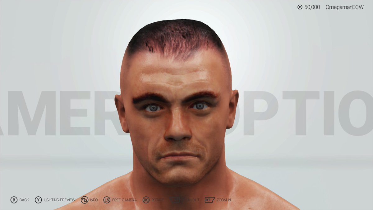 OmegamanX44's tweet photo. Didn’t have much time over a busy weekend to work on much but I put some time into @LanceStorm. Getting closer for sure, just need to keep making adjustments and I’ll get there #WWE2K19 #XboxOne #Xbox #ECW #ECWPROJECT #ImpactPlayers https://t.co/8ro3DgPp2c