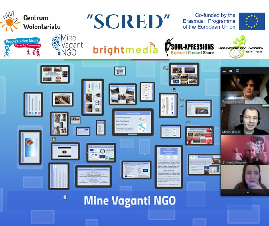 MineVagantiNGO's tweet photo. #MineVagantiNGO #MVNGO attended the  #online #KickOffMeeting of #CapacityBuildingYouth  #ErasmusPlus #Project #SCRED  "Sport Community ReportED" designed by our #Team of #EuropeanProjectDesigners. https://t.co/DyXfFaccKb