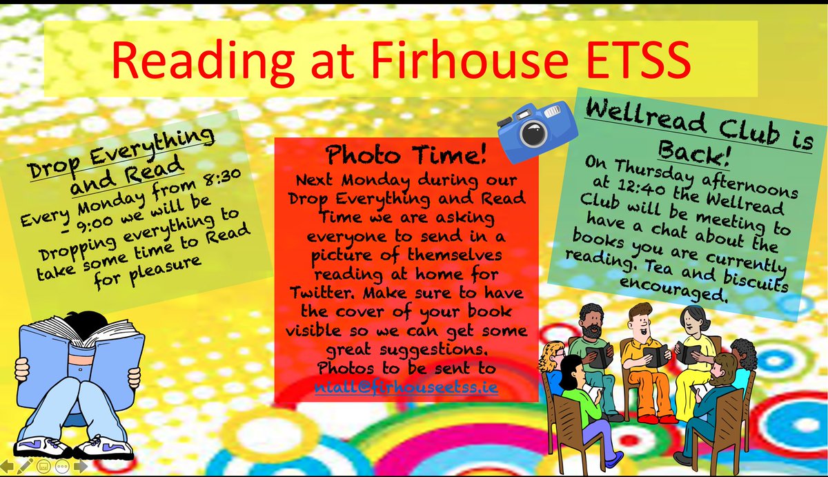 FirhouseETSS's tweet photo. Great to see so many of our students getting involved with our first online Drop Everything And Read event. Lots of excellent book suggestions coming in too!📚❤️#PDSTwellread @LiteracyLink1 @EducateTogether https://t.co/rLqEK2Qnym
