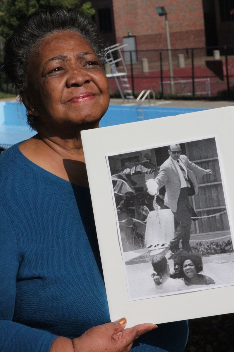 The movement was the only time and place where Dr. King was arrested in Florida. 16 Jewish rabbis were also jailed (the largest mass arrest of rabbis in American history). Brave protesters jumped into a "Whites only" pool and had acid dumped on them (pictured: Mimi Ford).