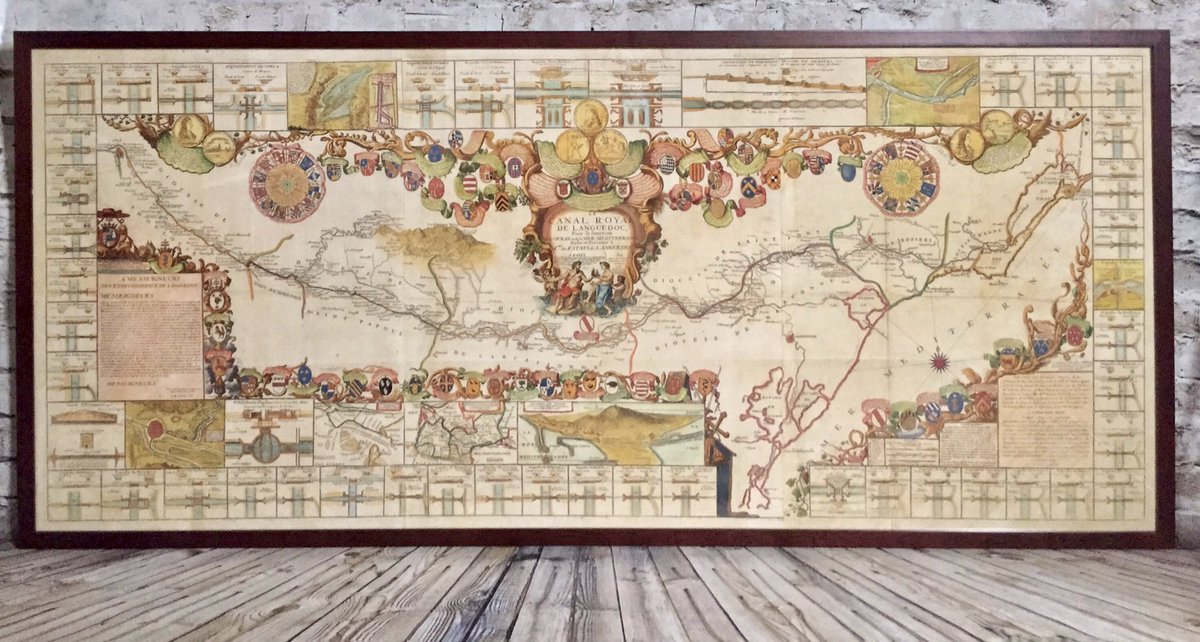 ImagesSpotty's tweet image. Today’s beauty.
I frame a lot of maps, and this was fabulous! The #canaldumidi in all its glory.
The wood frame complements it perfectly.
#framing 
#customframing 
#bespokeframing #custom #wallart #homedecor #aude #spottydogframing #handmade #custompictureframing #framed