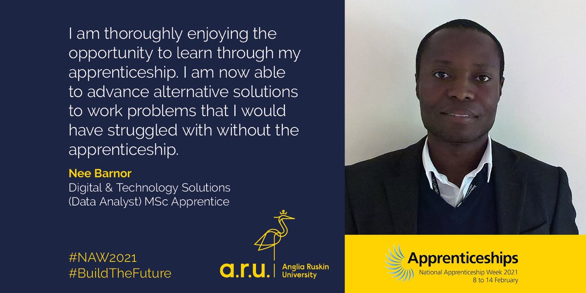 degreesatwork's tweet photo. #ARUProud of @Cam_Assessment and #ARUapprentice Nee. Since starting his apprenticeship Nee has sought out opportunities to support other colleagues and to champion learning and diversity. Read how he is making impact in @UniAlliance @apprenticeships blog > https://t.co/MxYYzaUbY2 https://t.co/BdprbgFVOq