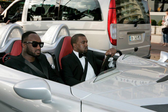 Kanye West and Virgil Abloh Arriving at Cannes 2009 in a Mercedes