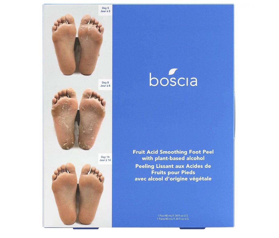 You can chemically exfoliate every part of your being including your feet. The process is nasty but AHAs+BHAs are able to cut through that thickened skin and slough it off compared to physical options. The results are longer lasting as well!