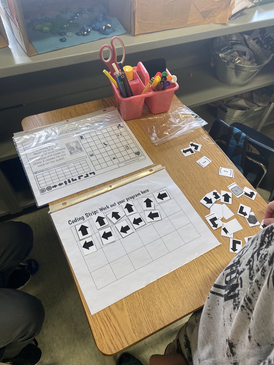 MmeHarp's tweet photo. Diving into offline coding today! Many thanks to @lmnop_resources for their amazing coding mats and lessons on coding. The Ss were so engaged! #coding #loveZ #kindness @StJosephPVNC https://t.co/1mhYPNdvb5