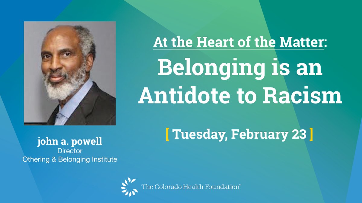 What can we learn from the events of 2020? How can we reject the divisive nature of othering &amp; foster a sense of belonging? 

Learn from <a href="/oandbinstitute/">the Othering & Belonging Institute at UC Berkeley</a>’s <a href="/profjohnapowell/">john a. powell</a> on how we can build more connected communities on Feb. 23. #AtTheHeartOfTheMatter bit.ly/3oDmAOp