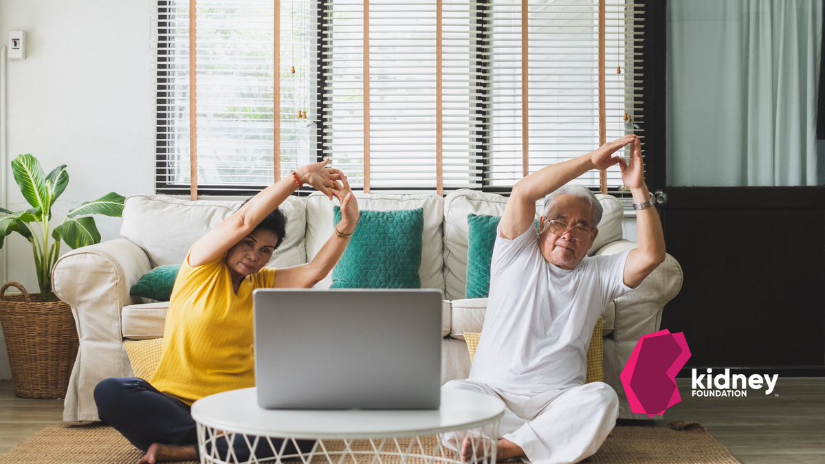 Get moving from the comfort of home! Join the Active Living for Life virtual exercise program designed for kidney patients. 
(link to kidney.ca/Support/Progra…).