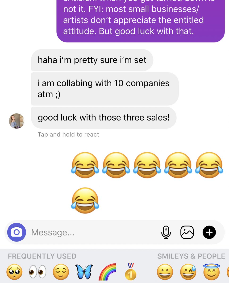 ugh my 3 sales 😭

ps don’t be this type of person