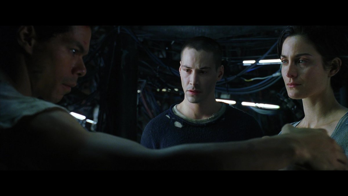 More patterns. More Matrix rain. More visual metaphor. Like I said, every frame is packed with meaning.22/