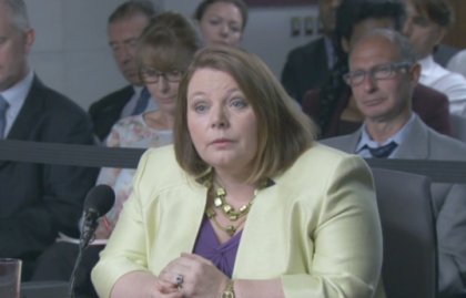 NURSE RATCHET- least intimidating woman alive- would refuse to fight me outside of work hours- she might trip over the laces of her stupid trainers- reminds me of my mum (unsure if that makes me want to fight her more or less)IN CONCLUSION,i'd beat her up Real Good !!