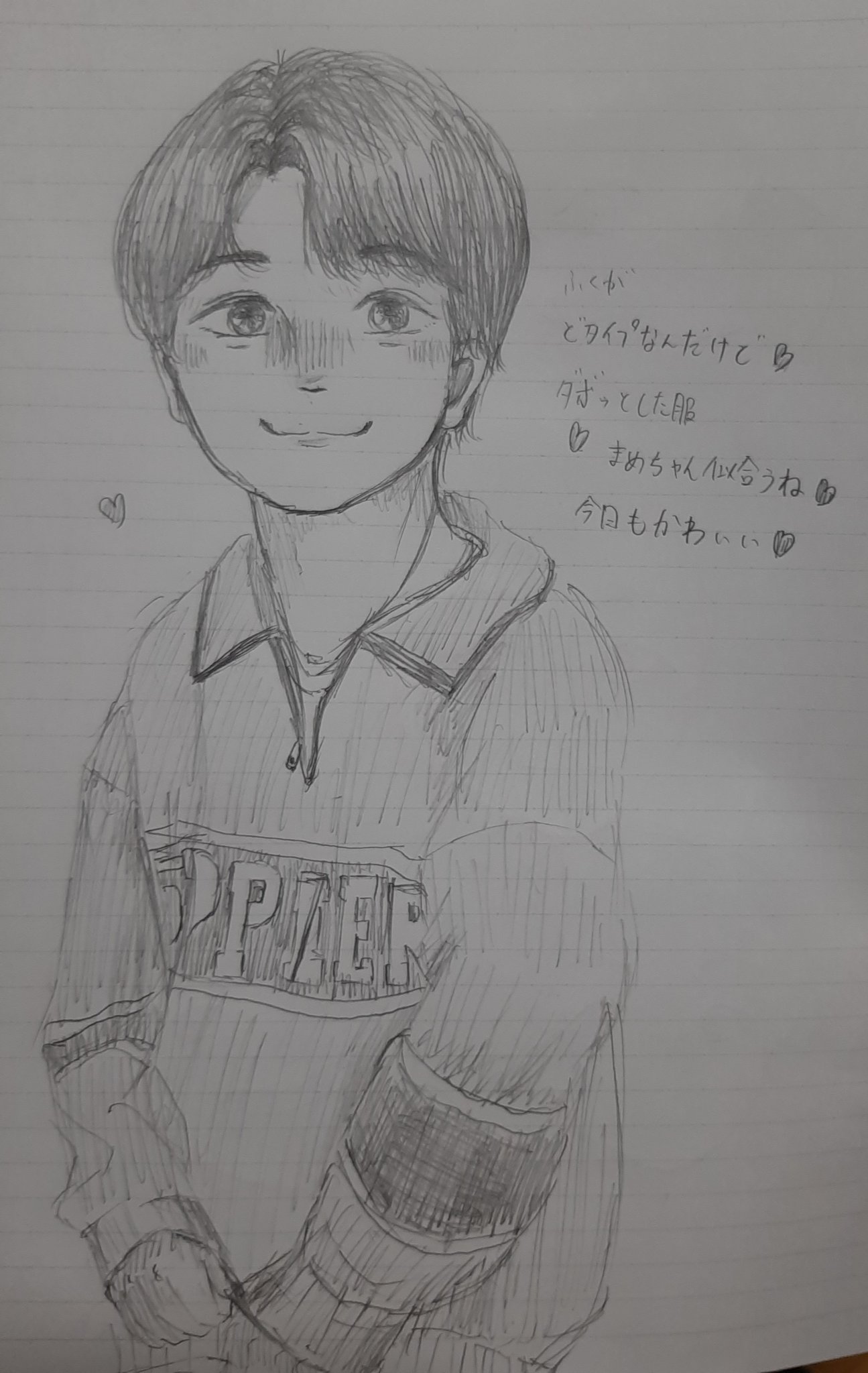 まめのき この豆ちゃんがかっこかわいすぎて 服がどタイプ ついつい落書きを 勉強 しないといけないのにいぃぃぃぃ 今から追加で勉強するので許してください 絵柄迷いまくってます Jo1 豆原一成 茶髪 かっこいい