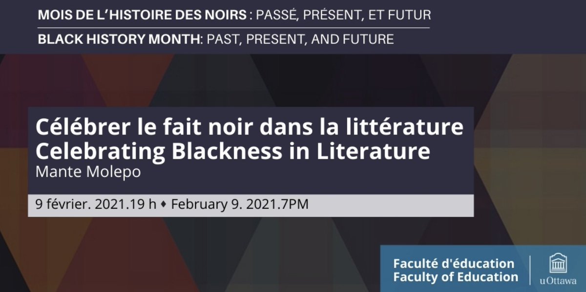 Just one more day until the session on Celebrating Blackness in Literature with <a href="/ManteMolepo/">Mante Molepo (she/her/elle)</a>! Don't miss out on this amazing opportunity! 

Sign-up here: edublackhistorymonth.ca