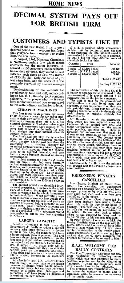 diamassey1's tweet photo. We are in the week leading up to the 50th anniversary of #decimalization But before we get to that let's go back to 17 March 1965 for an early move to decimalise accounting and a feel for the level of earnings, taxation and government finances: a few weeks before CT/CGT came in. https://t.co/kZGBrZytz9