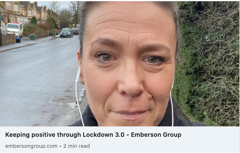 EmbersonGroup's tweet image. How are you keeping positive in Lockdown 3.0? We were delighted to be featured in @TBEBath with Clare’s take on keeping positive through Lockdown 3.0.
bit.ly/3jxlkeO 
#marketing #creative #business #southwest #dowelldogood #justbe