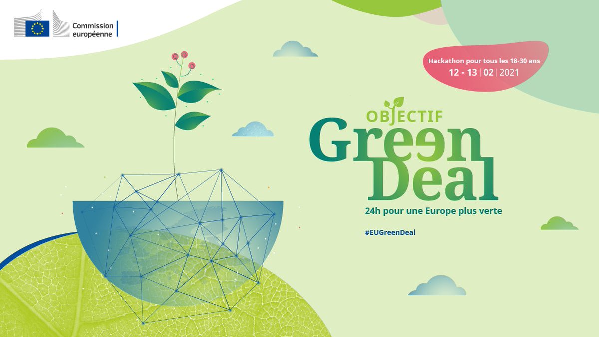 💡 Vous avez entre 18 et 30 ans ? Des idées pour communiquer sur le #PacteVert🌱 européen ?

Inscrivez-vous à notre hackathon #ObjectifGreenDeal jusqu'à jeudi !

Les meilleurs projets seront récompensés et pourront être mis en oeuvre par la Commission → objectif-greendeal.bemyapp.eu