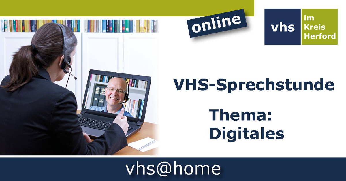 volkshochschule's tweet photo. #vhs-Sprechstunde.online: Thema #Digitales +++ Am  10.02.2021 zwischen 20:00 - 21:00 Uhr steht euch wieder unser Kollege und IT-Experte @Stocksmeyer für alle Fragen rund um digitale Themen zur Verfügung. Entgeltfrei!   #online  #smartforfuture #wissenteilen https://t.co/jyA0BRykyt