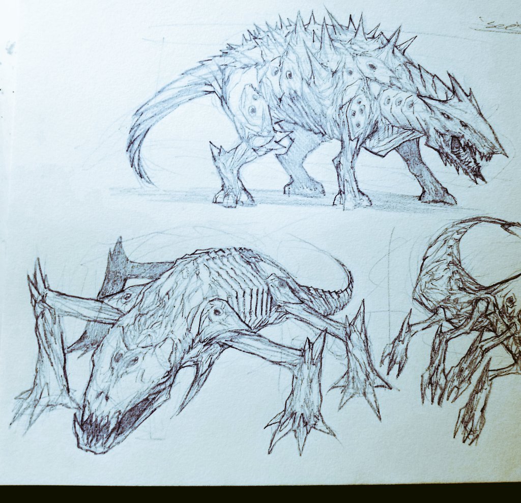 More creature concepts roughs. 