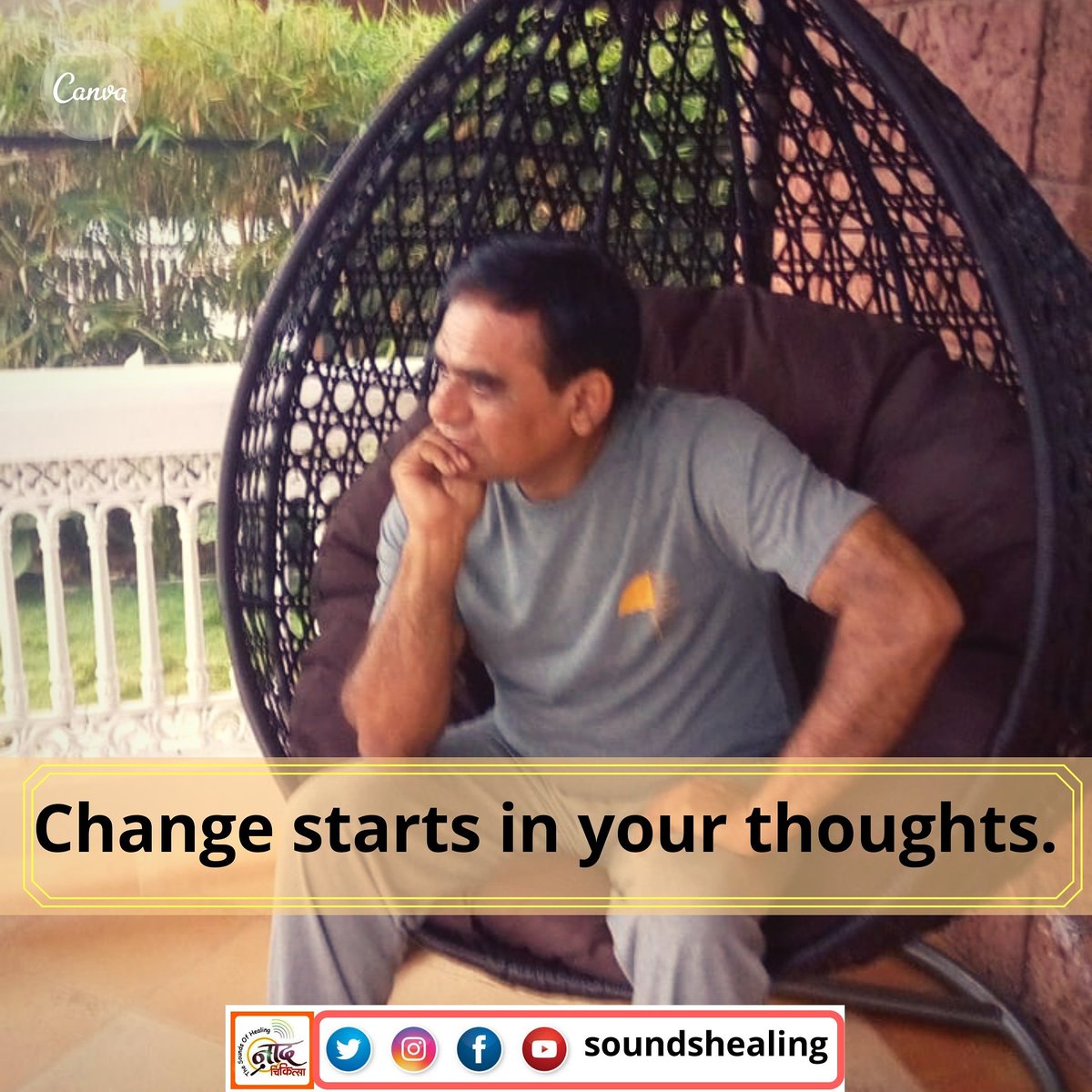 soundshealing's tweet photo. #Change starts in your #thoughts.
#naadchikitsa #soundshealing #jayantdeshmukh #soundhealingmeditation https://t.co/00q7IsVtTZ