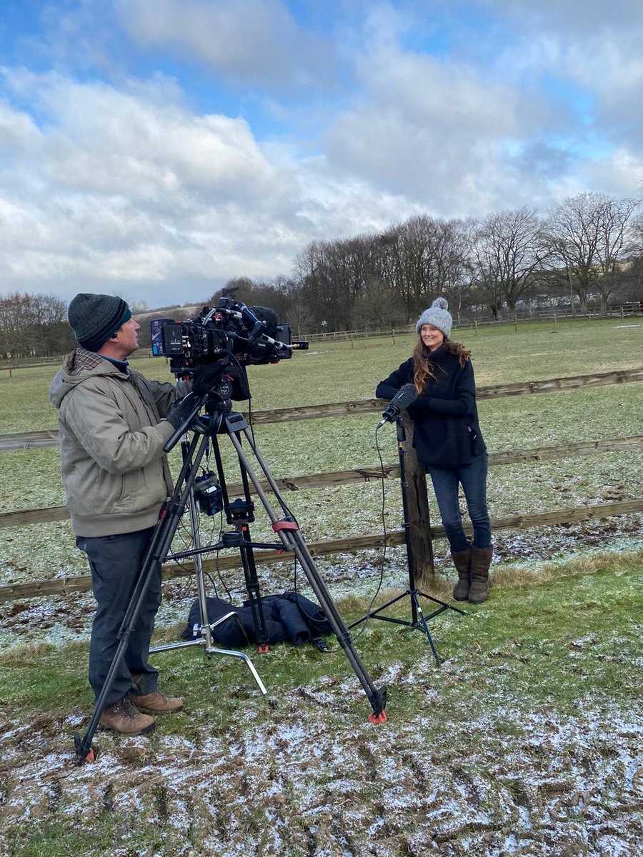 Filming again today with the On the Farm Channel 5 team 
@OnTheFarmC5. <a href="/LoveBritishFood/">Love British Food</a> is working with them on a series of features on buying local. Today looking at eating seasonally. Interesting to learn that since first lockdown, sales of veg boxes have doubled.