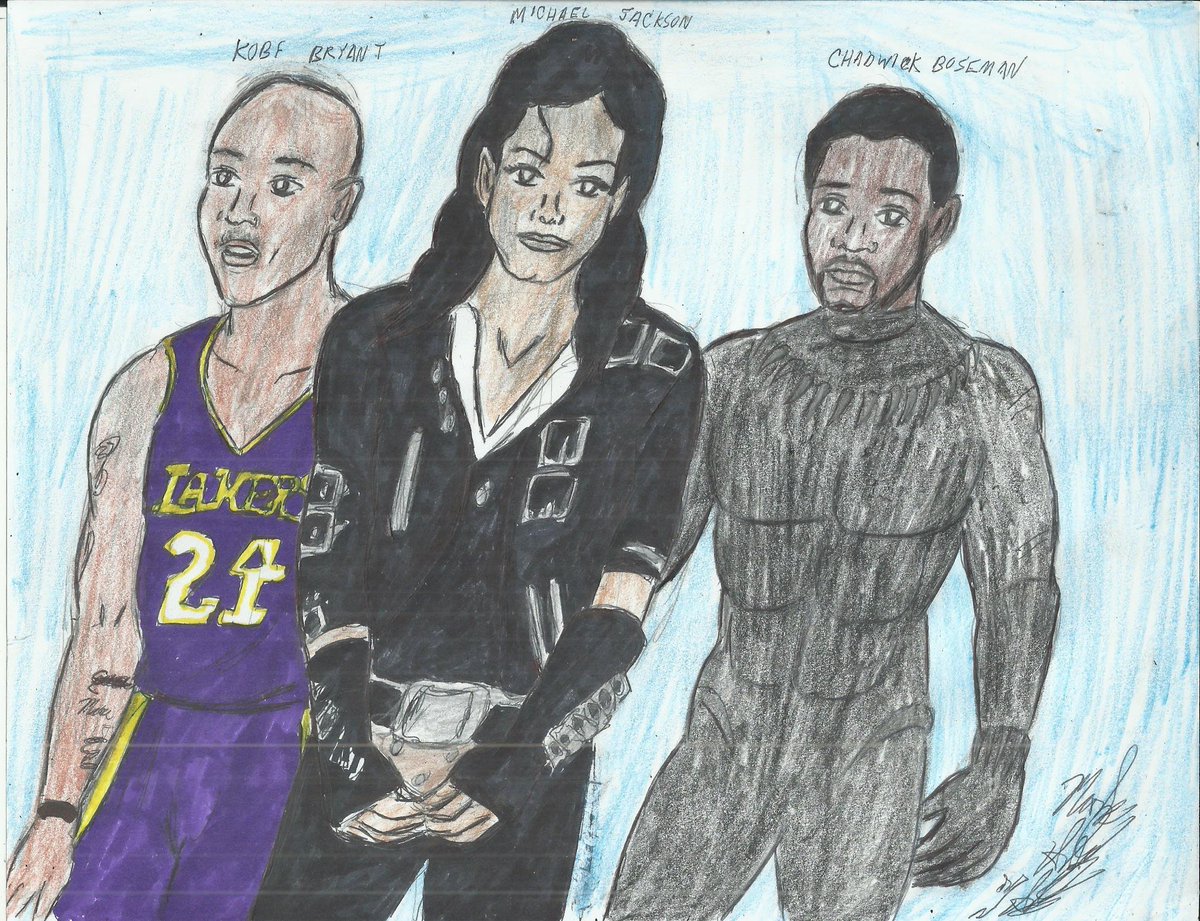 Celebrating Black History Month!!!!! The Three Kings Michael Jackson, Kobe Bryant, & Chadwick Boseman. #artwork #michaeljackson #singer #dancer #songwriter #kingofpop #humanitarian #KobeBryant  #blackmamba #mamba #goat #nba #chadwickboseman #WakandaForever https://t.co/cFH3JONMtl https://t.co/8nNSpIBG0u