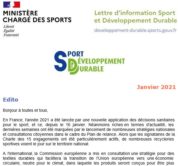 Tom_Letapissier's tweet photo. La lettre d'information "sport et développement durable" de ce mois de janvier 2021 est disponible ici : https://t.co/LH8iJp04Rc
A partager sans limite dans vos réseaux ♻️ très bonne lecture et à bientôt https://t.co/FOaqnQuhyX