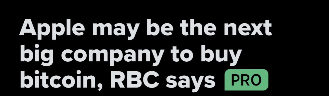 $APPL may be next big company to buy $Bitcoin says <a href="/rbccm/">RBC Capital Markets</a>