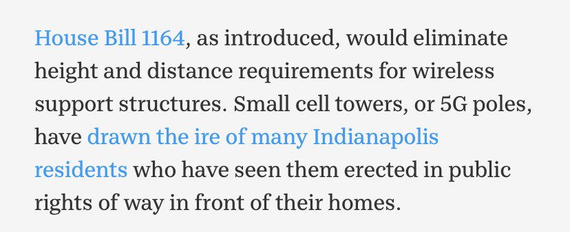 Oh god if you HATE that wireless support structures can’t be hundreds of feet tall and two feet from your front yard then don’t worry, indiana republicans have your back