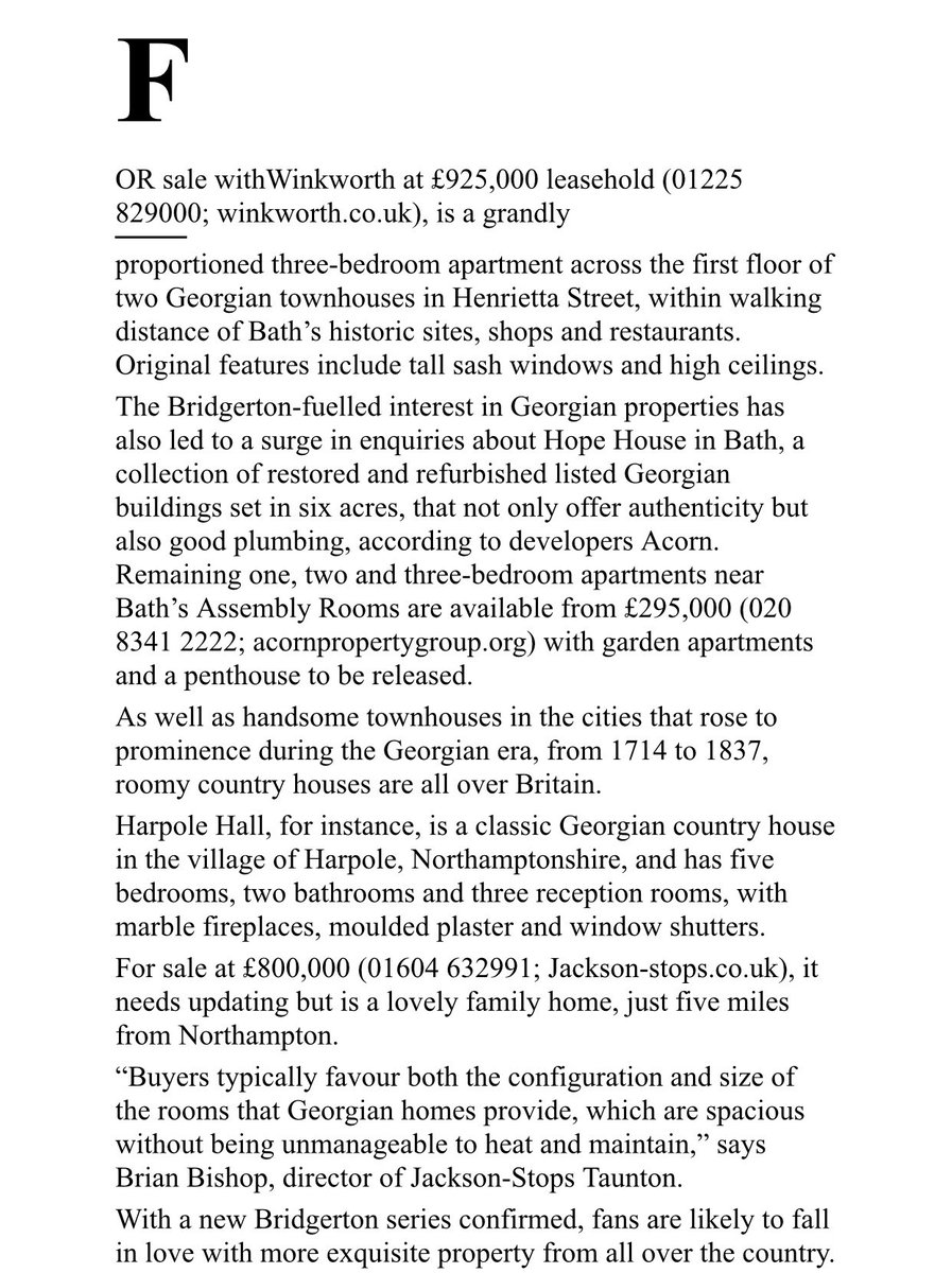 The Daily Express featured our director, Matthew Leonard, in an article last Friday that talks about the so-called ‘Bridgerton effect’ and how it has fuelled an interest in Georgian properties. 

Read the full article below. 

<a href="/WinkworthUK/">Winkworth</a> 
#Bridgerton
#BathUK