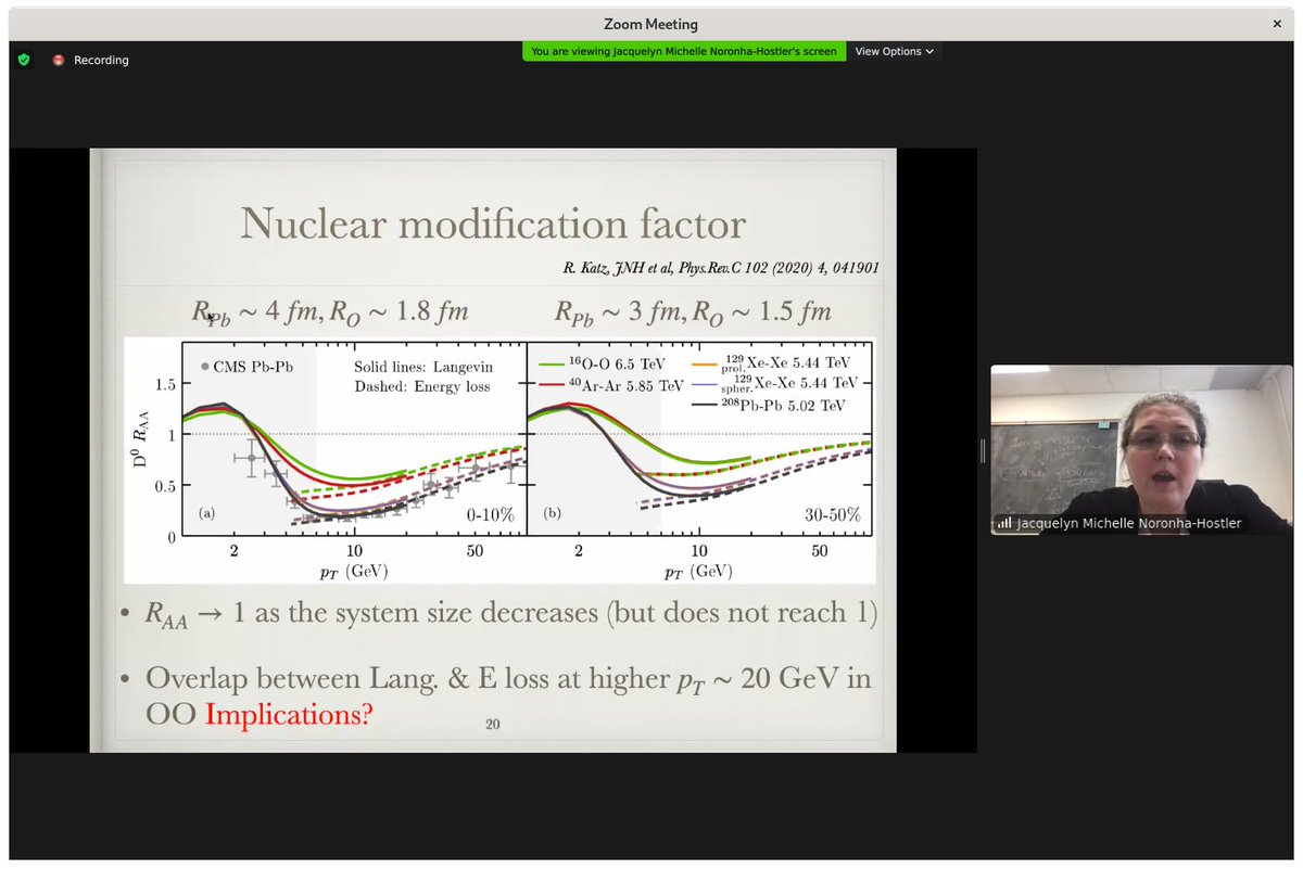 thermalization's tweet photo. Jacquelyn Noronha-Hostler @jnoronhahostler @Illinois_Alma presents at #OppOatLHC workshop on the elusive energy loss signal of the Quark Gluon Plasma in OO collisions
arXiv:1907.03308
#eccentricities #EnergyLoss #NuclearModificationFactor https://t.co/UBoq0ja6SP