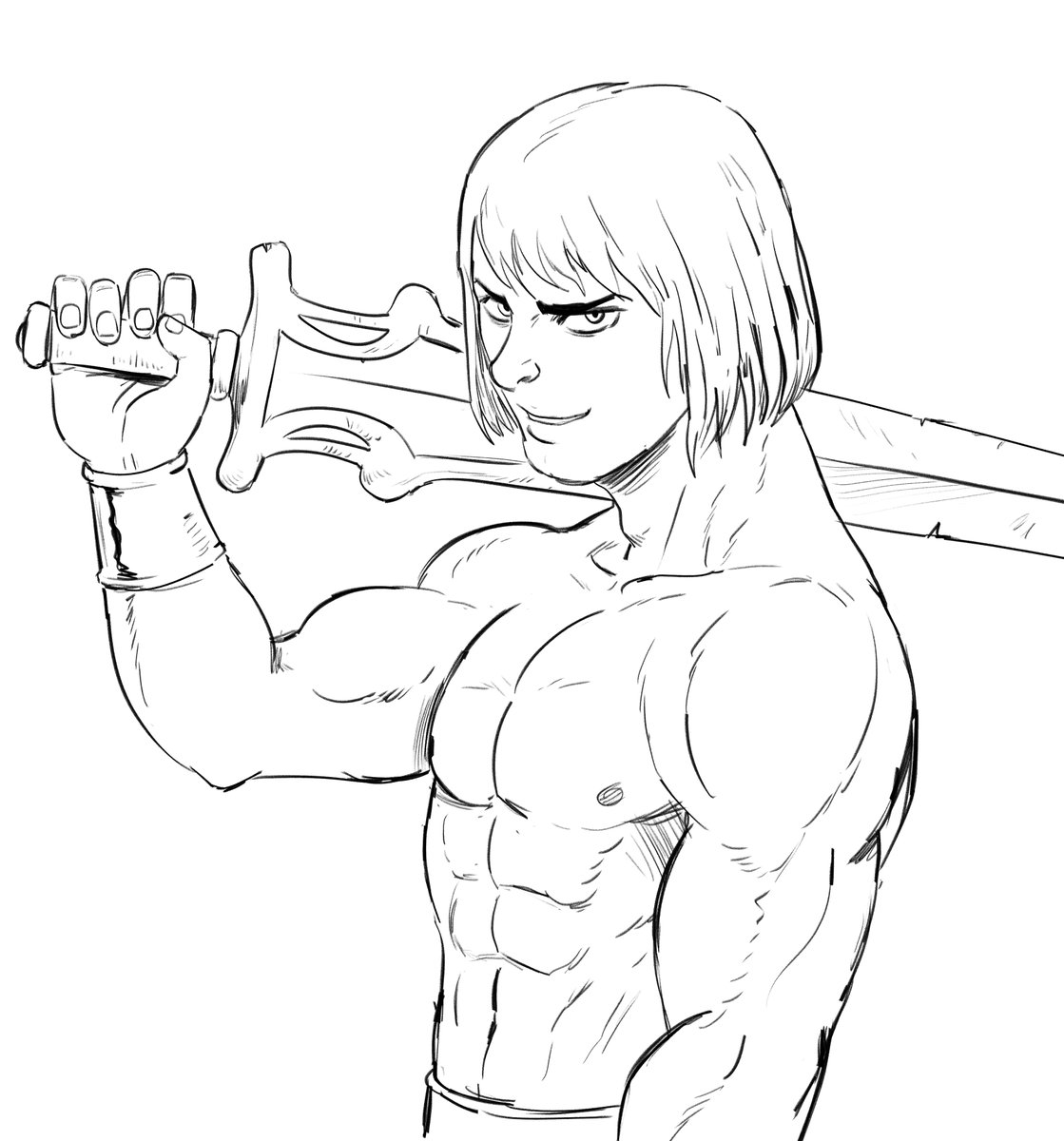 marioferroart's tweet photo. Bocetos del 2020 #rocklee #heman #hercules #claymore #sketch #fanart https://t.co/241gUPiWD1