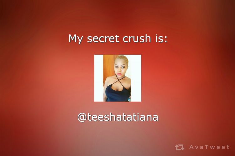 stevodemdj's tweet photo. My secret crush is @teeshatatiana. Find your secret crush at https://t.co/kgQgQMF39L #AvaTweet #SecretCrush https://t.co/7DZRDnZw7v