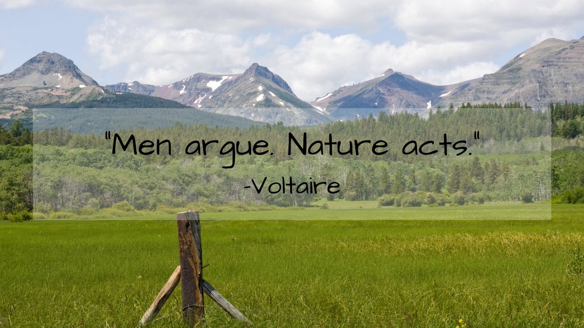 'Men argue. Nature acts.' -Voltaire #KeepMTGreen #LandscapeMonday