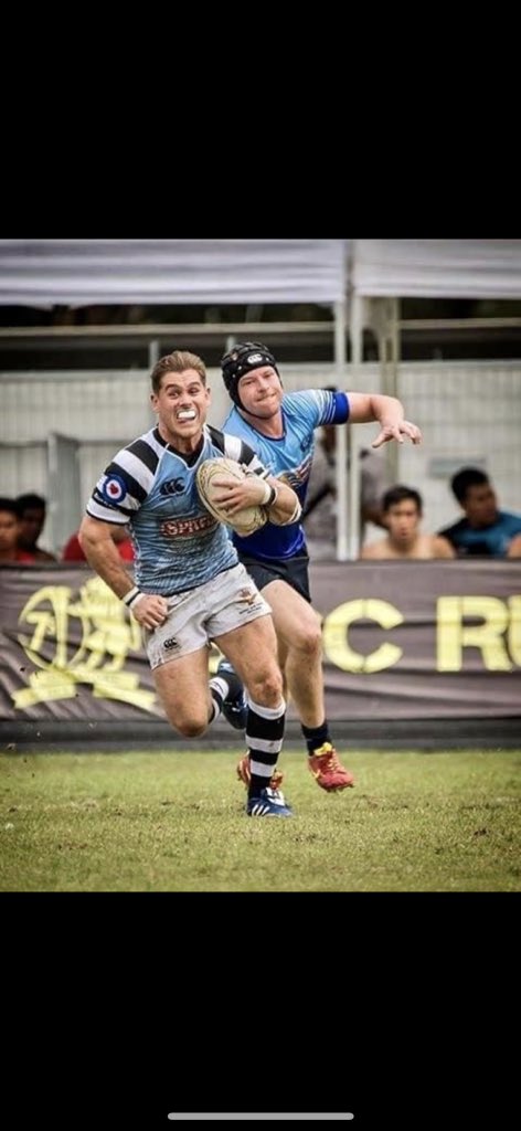 rafrugby7s's tweet photo. Favourite Spitfire tournament: Singapore (after safely boarding the plane on the return leg). 

Which tournament would you most like to play in: Magaluf Beach Rugby tournament. #meetthespitfiresmonday #facials #singapore7s #rugbytown7s #spitfires #TubbyMann https://t.co/ExOOHgmvSR