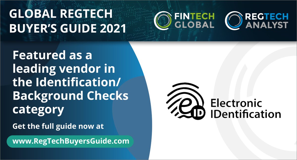 Fintech_Global's tweet image. Delighted to reveal that @eIDentification features as a leading vendor in our new RegTech Buyer&apos;s Guide. 

fintech.global/regtechbuyersg… 

#RegTechBuyersGuide 

#RegTech #FinTech